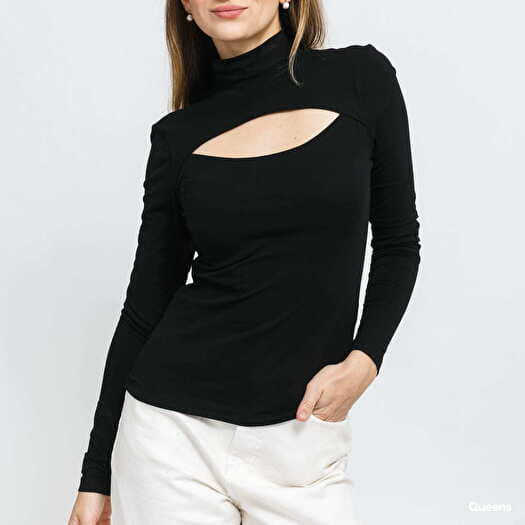 Black cut deals out turtleneck