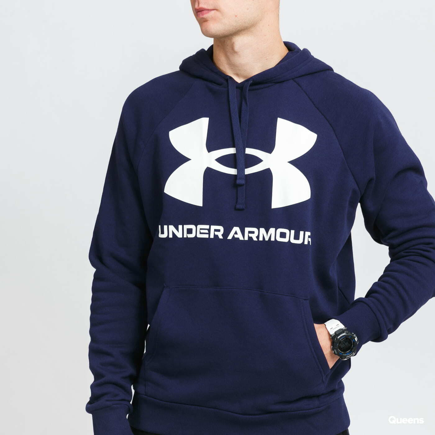 Dark blue under armour hoodie sale