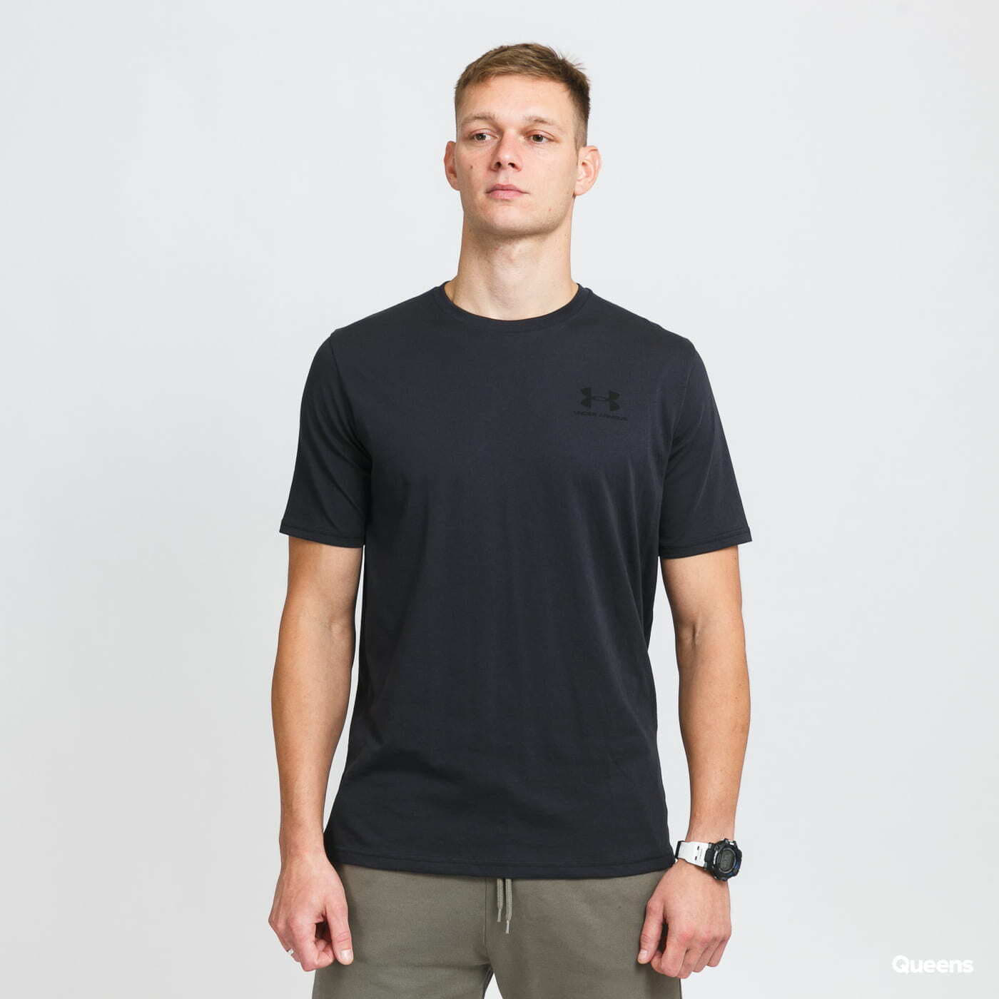 Tricou Under Armour Sportstyle Left Chest SS Tee černé