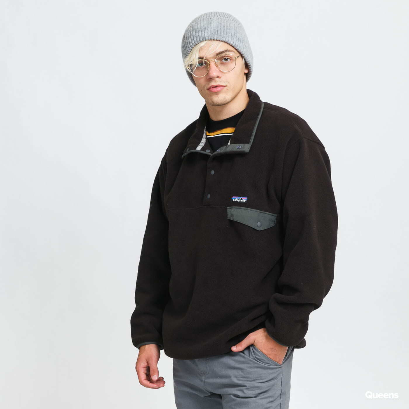 Mikiny Patagonia M's Synchilla Snap-T Fleece Pullover Black