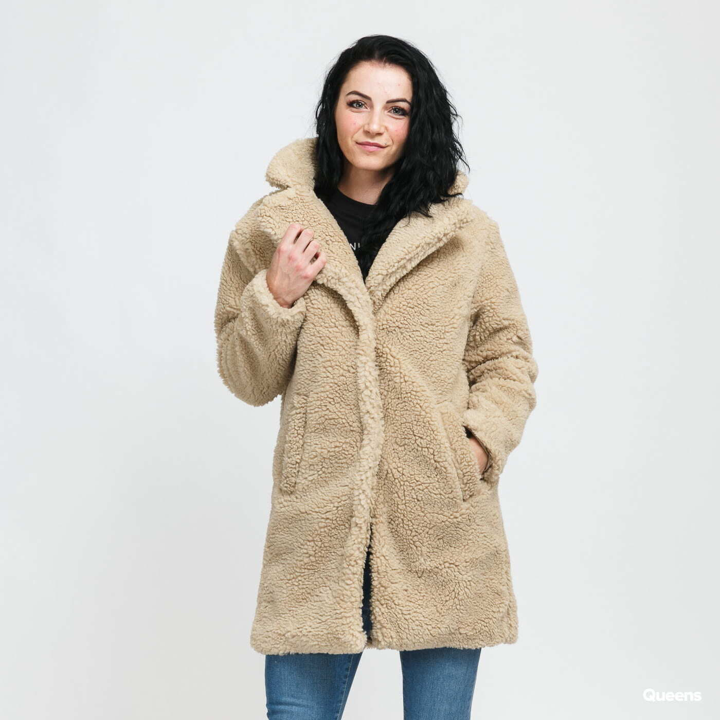 Bundy Urban Classics Ladies Oversized Sherpa Coat Beige