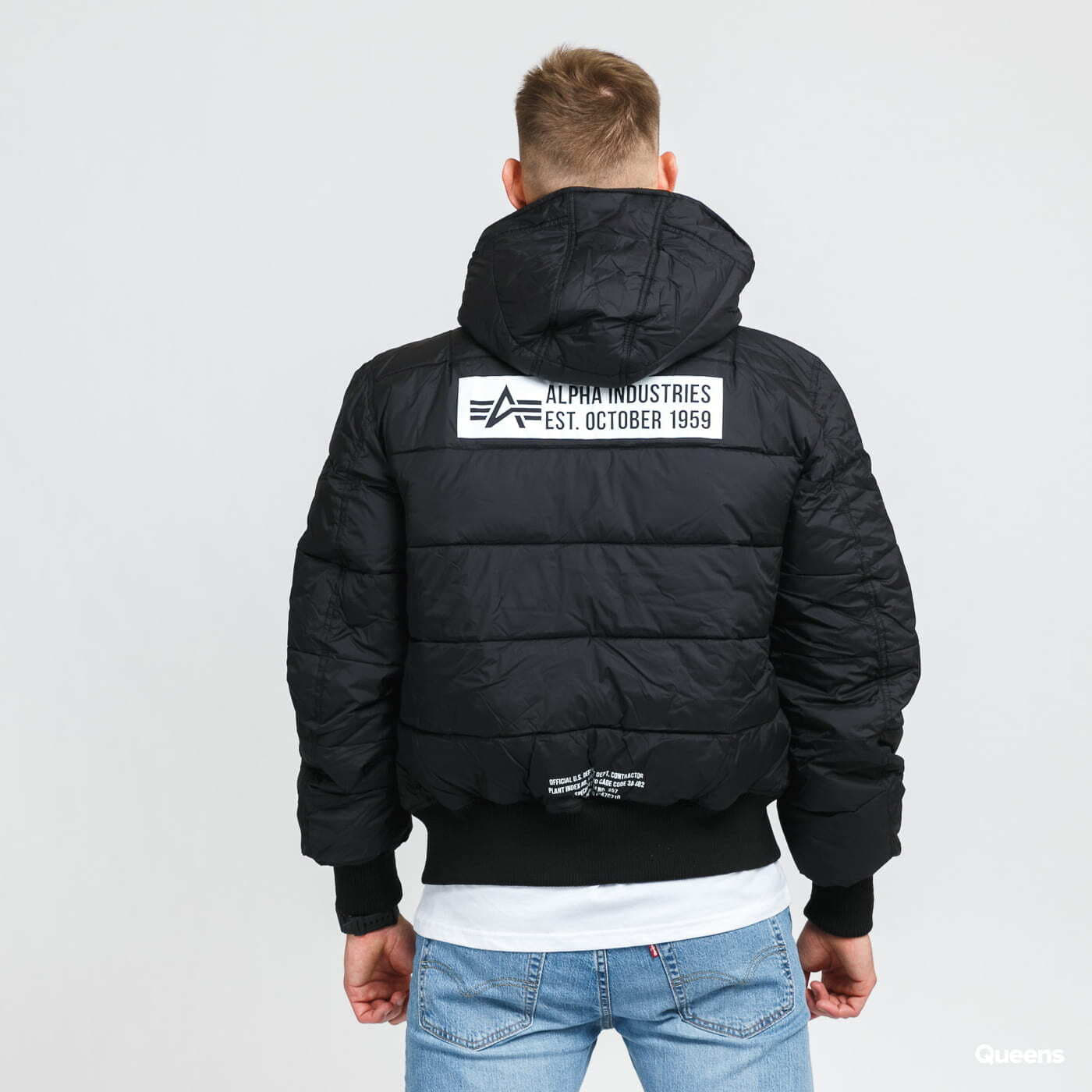 Jackets Alpha Industries Hooded Puffer FD Reversible Black/ Olive