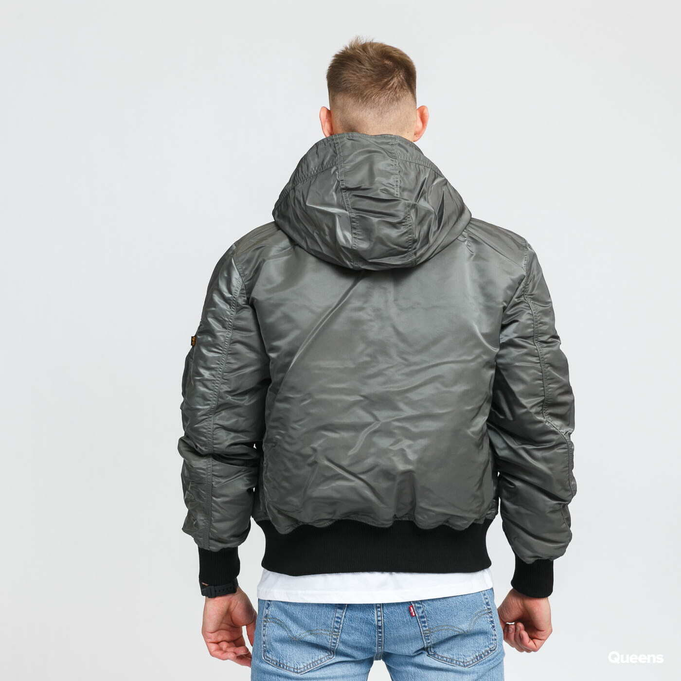 Jackets Alpha Industries Hooded Puffer FD Reversible Black/ Olive