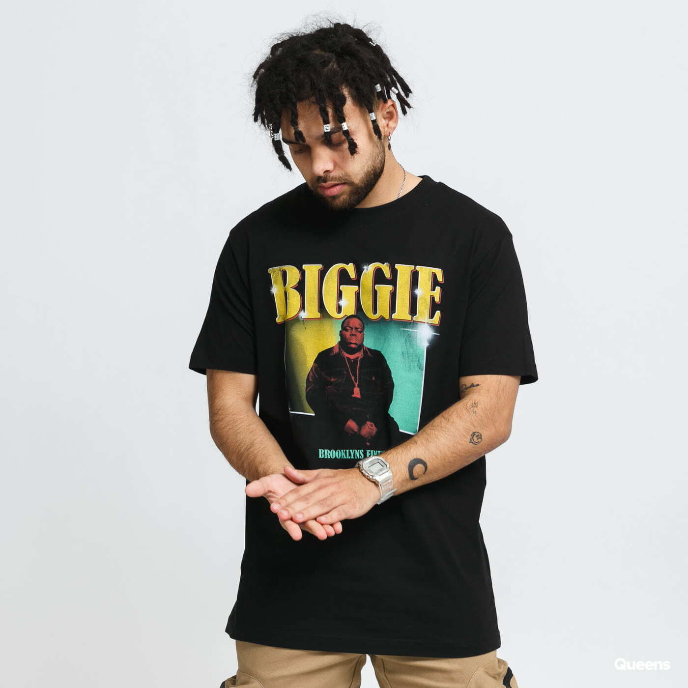 Trička Urban Classics Notorious Big Finest Tee Black