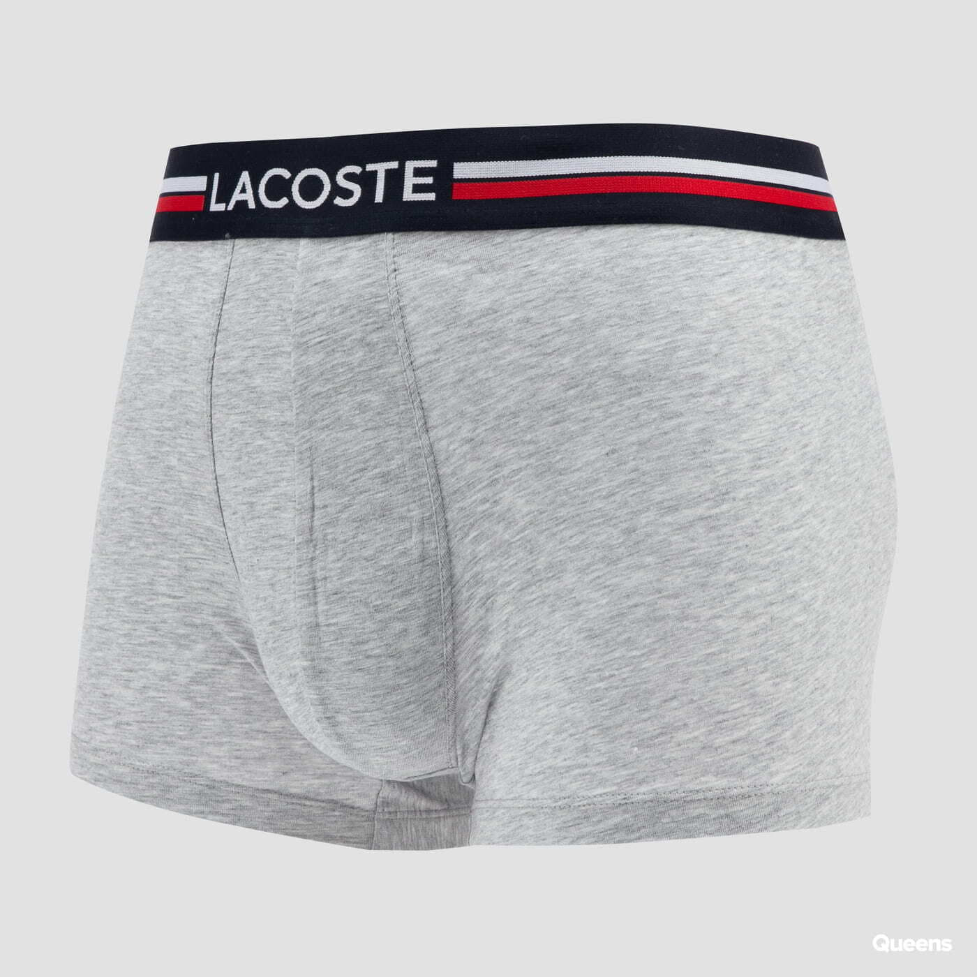 Boksersortsid LACOSTE Iconic Cotton Stretch Boxers 3-Pack Red/ Melange Grey/ Navy
