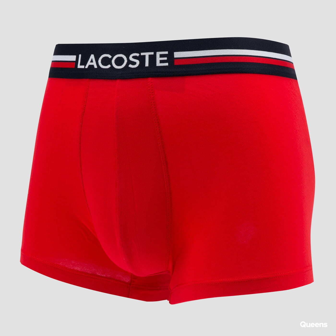 Boksersortsid LACOSTE Iconic Cotton Stretch Boxers 3-Pack Red/ Melange Grey/ Navy