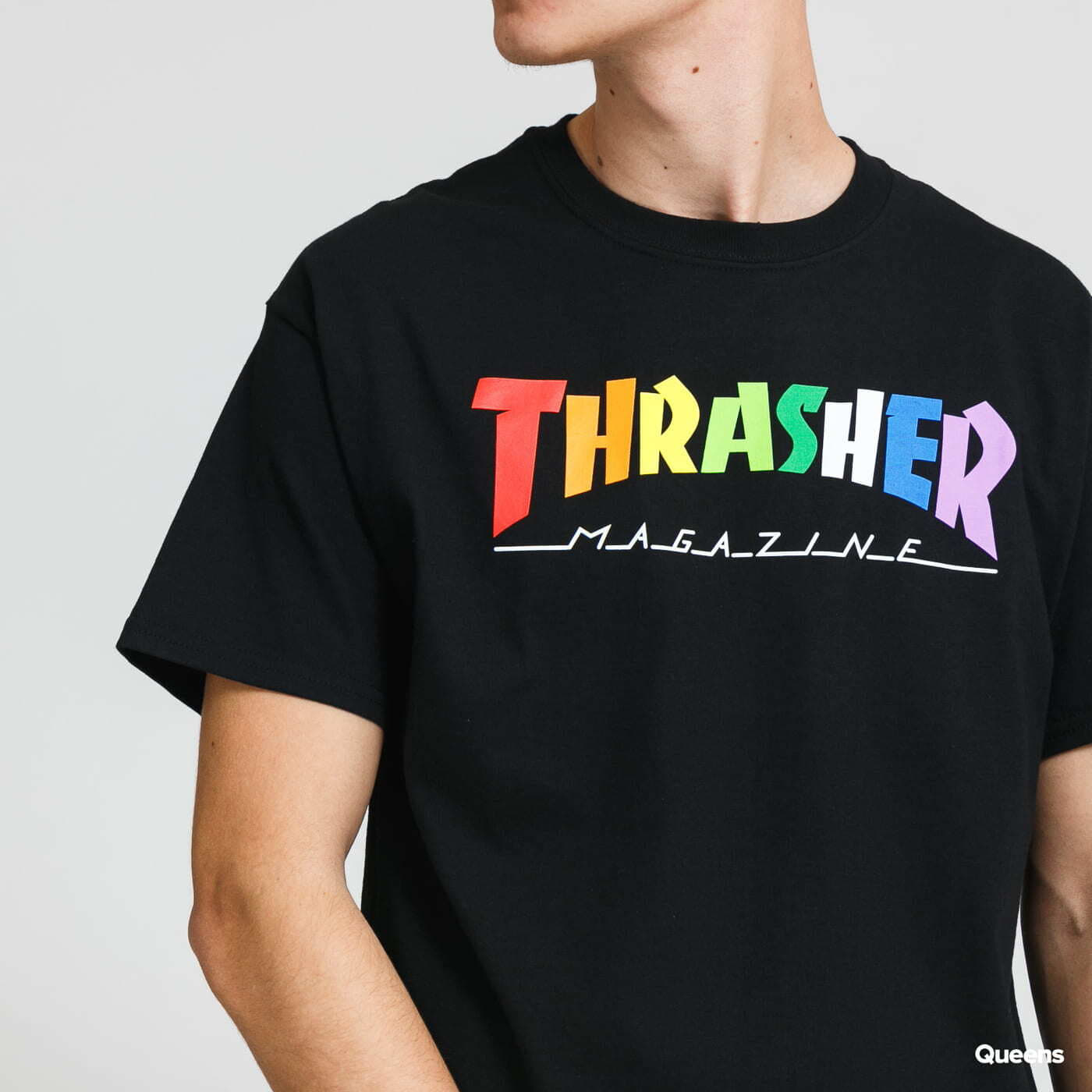 Camisetas hombre Thrasher Rainbow Mag Tee Black