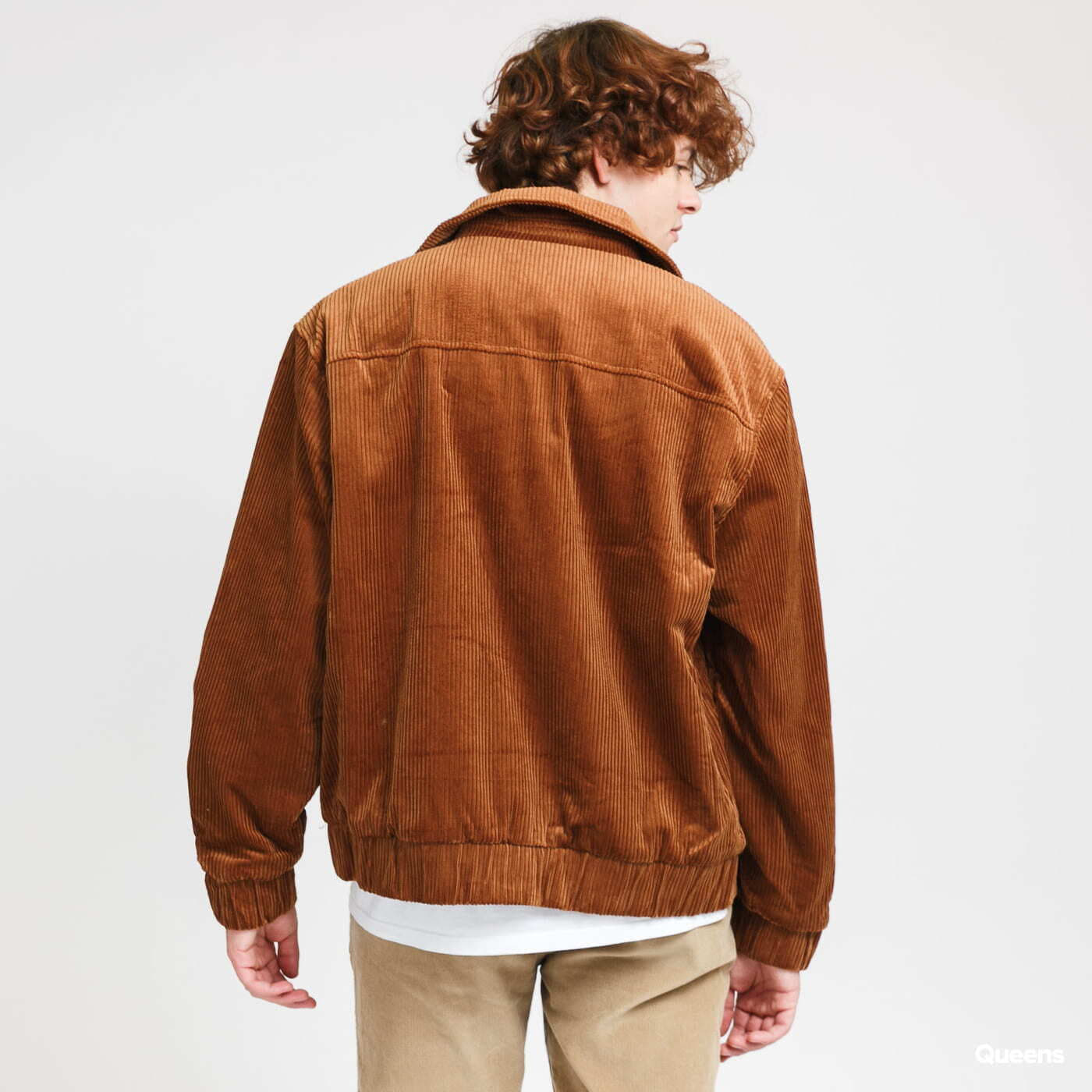 Casacos Urban Classics Boxy Corduroy Jacket Brown