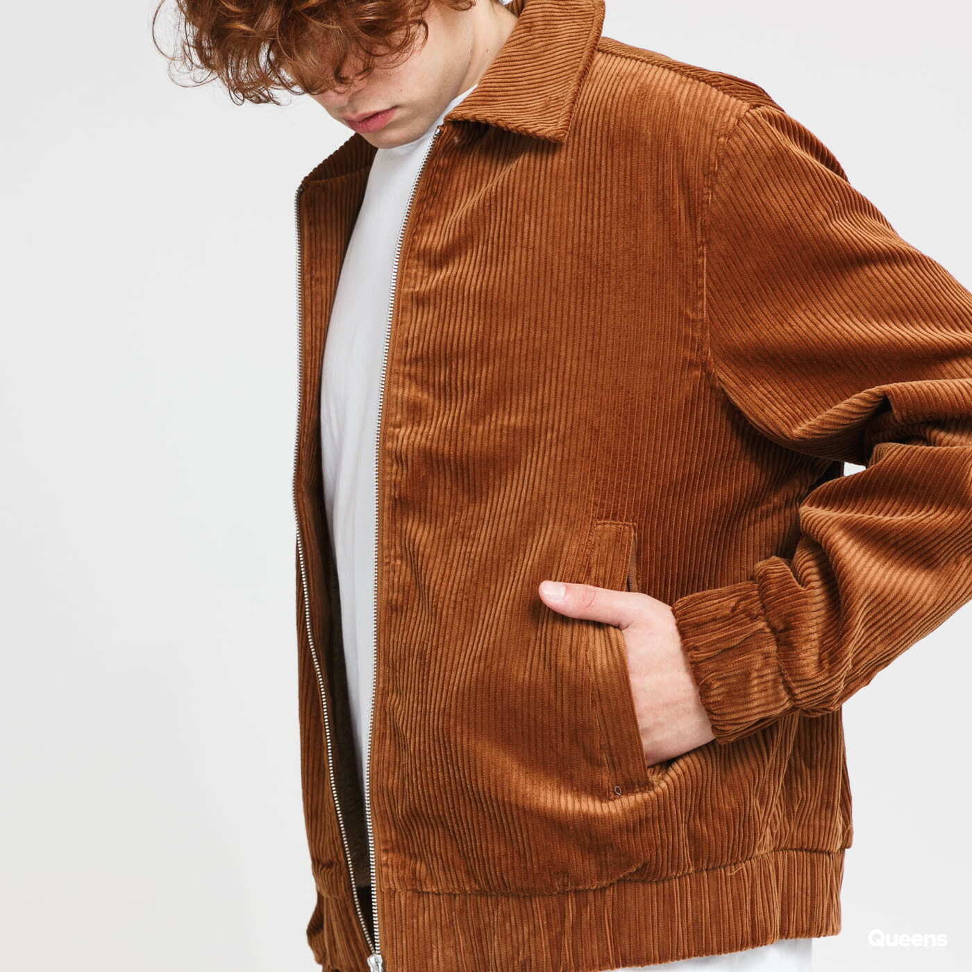 Casacos Urban Classics Boxy Corduroy Jacket Brown