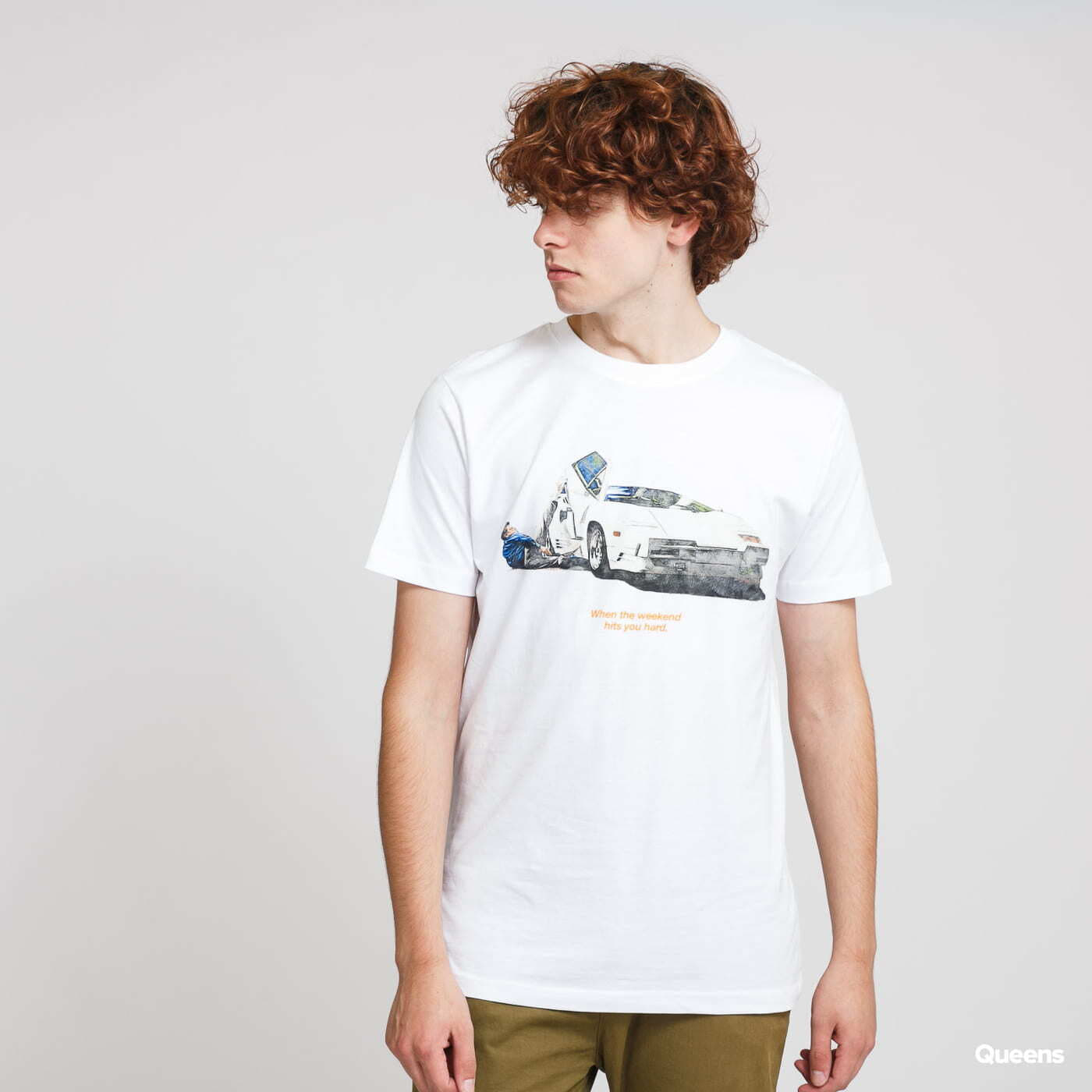 Tričko Urban Classics Weekend Wolf Tee White S