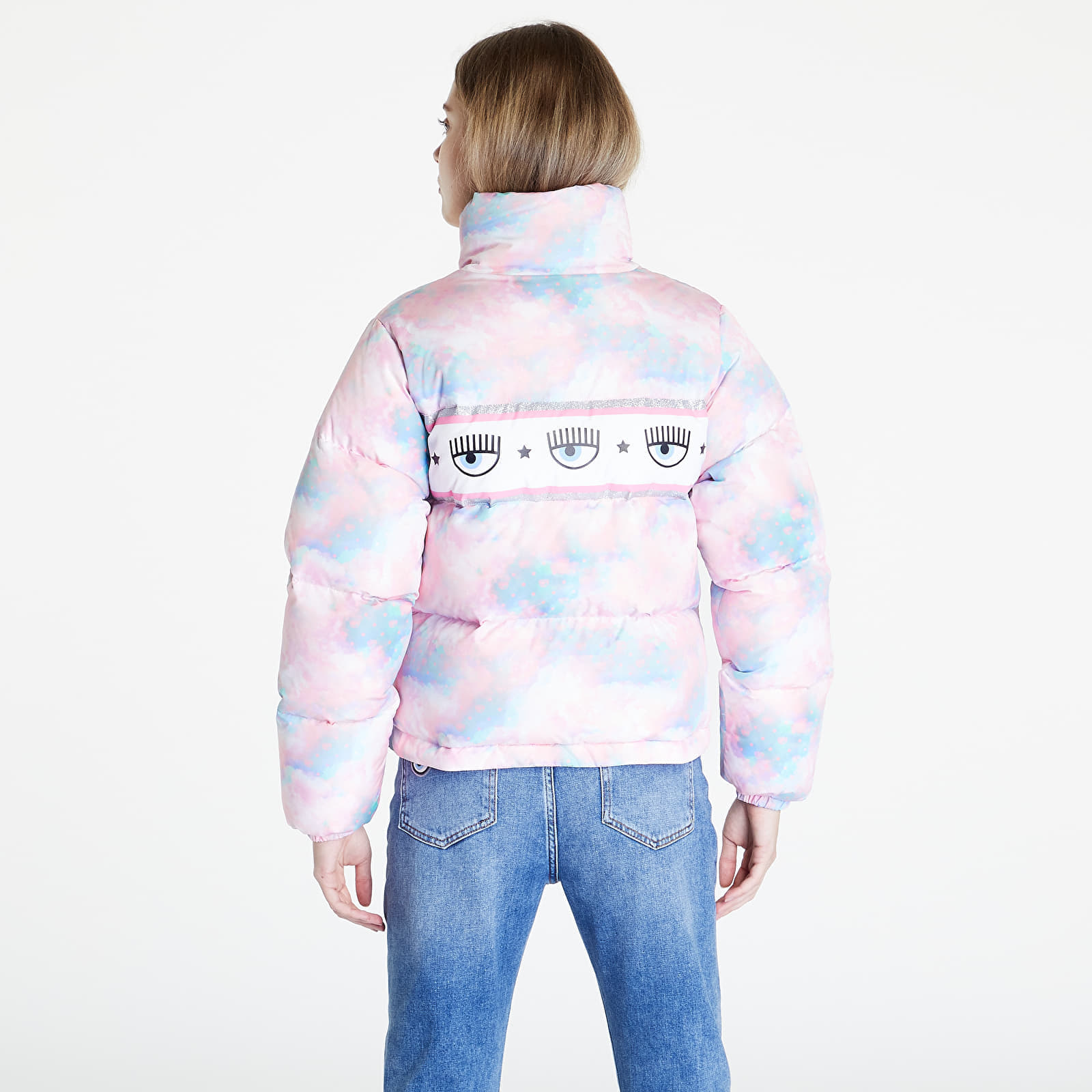 Kurtki Chiara Ferragni Maxilogomania Jacket Clouds