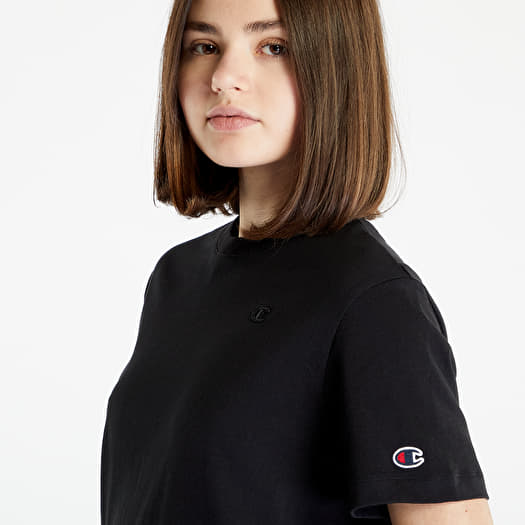 T Shirts Champion Crewneck T Shirt Black Queens
