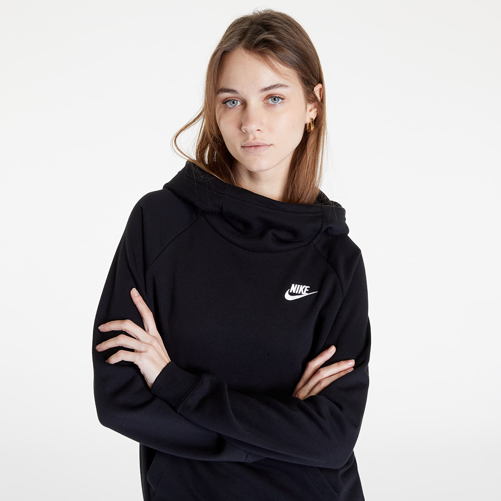 Nike yoga core essential funnel neck pullover clearance