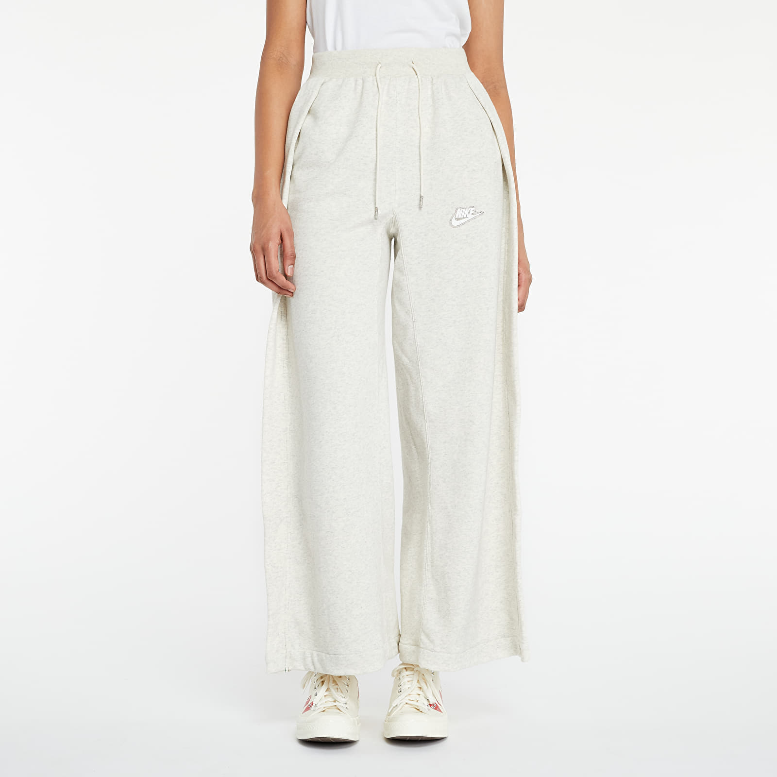 Tepláky Nike Sportswear W Pant Earth Day Mid-Rise Oatmeal Oatmeal Heather/ Light Bone/ White