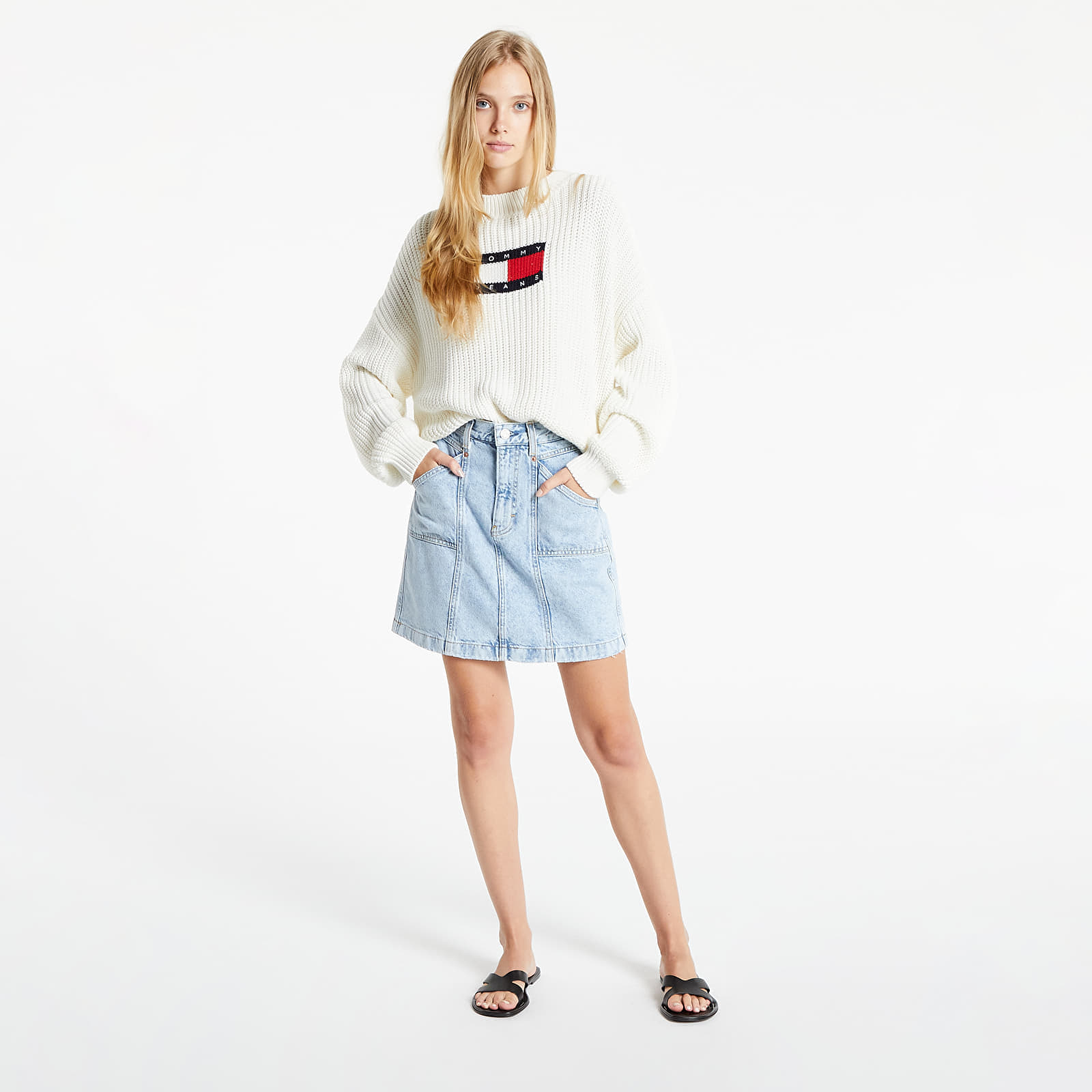 Rokken TOMMY JEANS Mom Skirt Denim Light