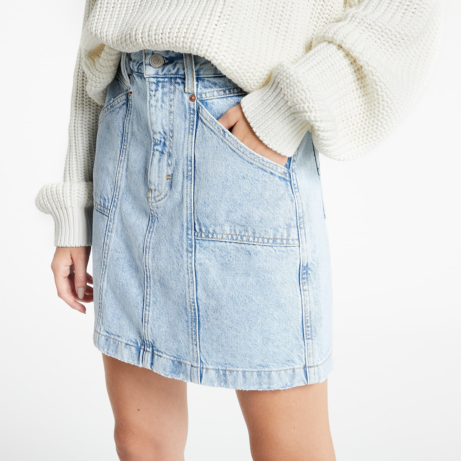 Rokken TOMMY JEANS Mom Skirt Denim Light