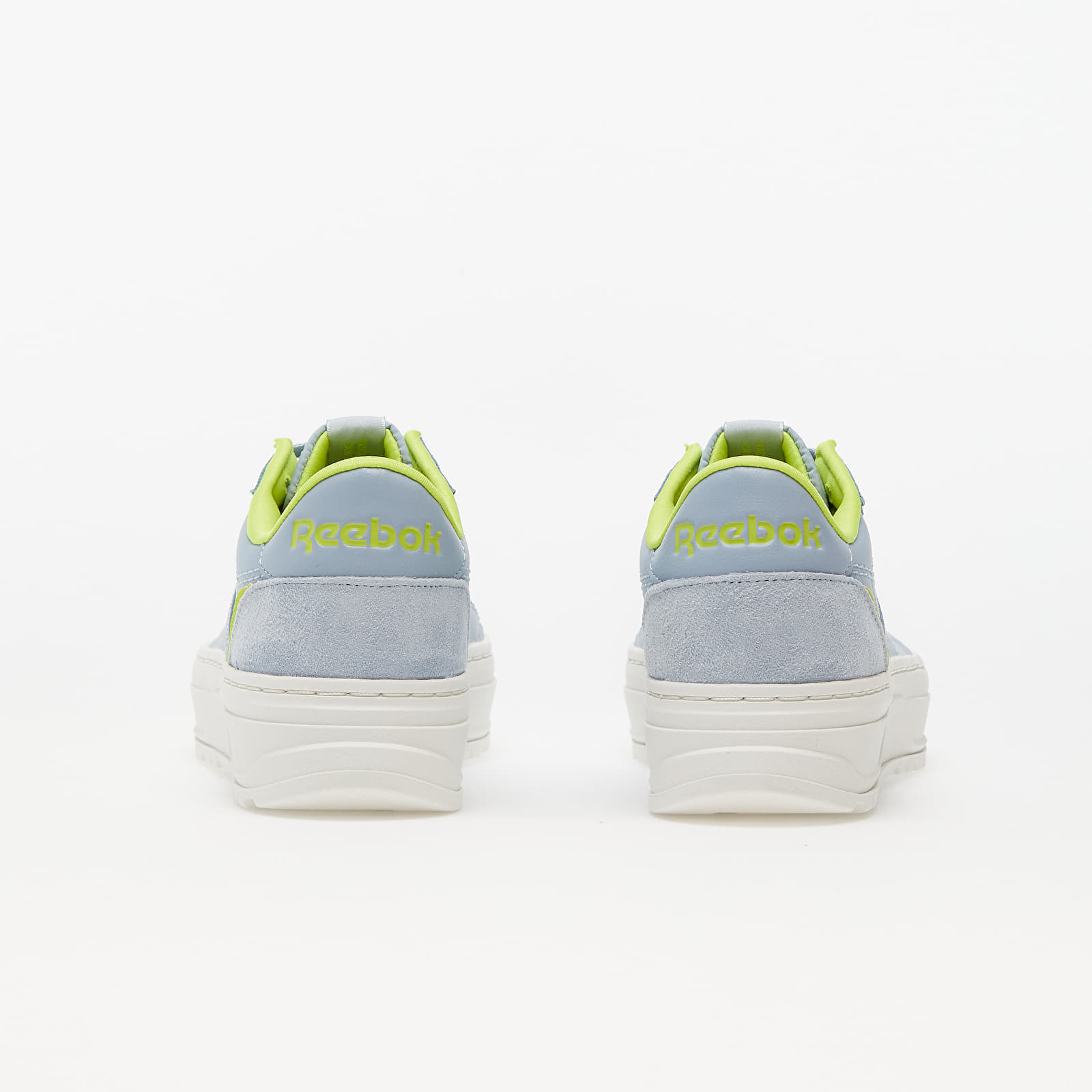 Women's sneakers and shoes Reebok Club C Double Geo Grey/ Chalk/ Acid Yellow