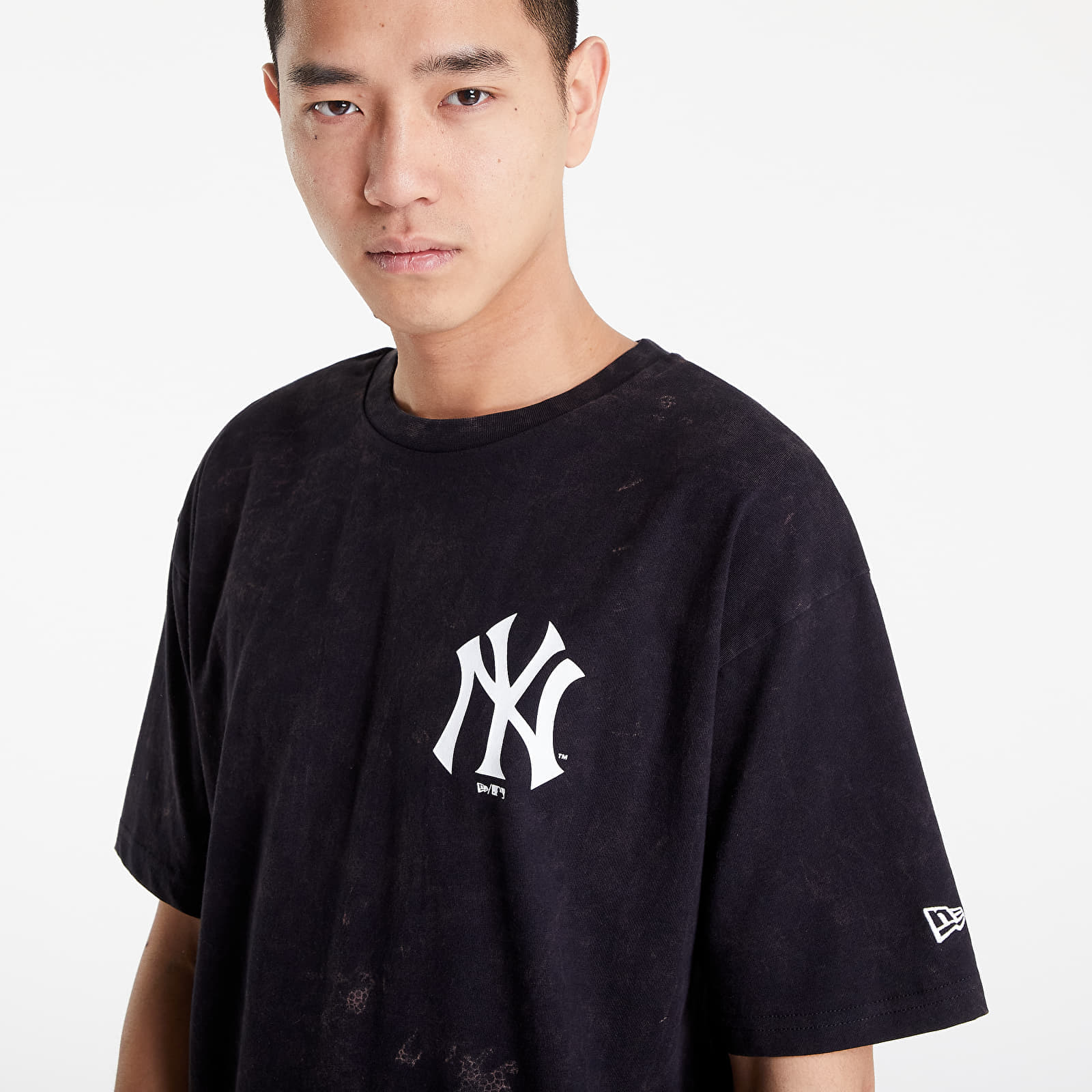 Trička New Era New York Yankees Washed Team Logo T-Shirt Navy