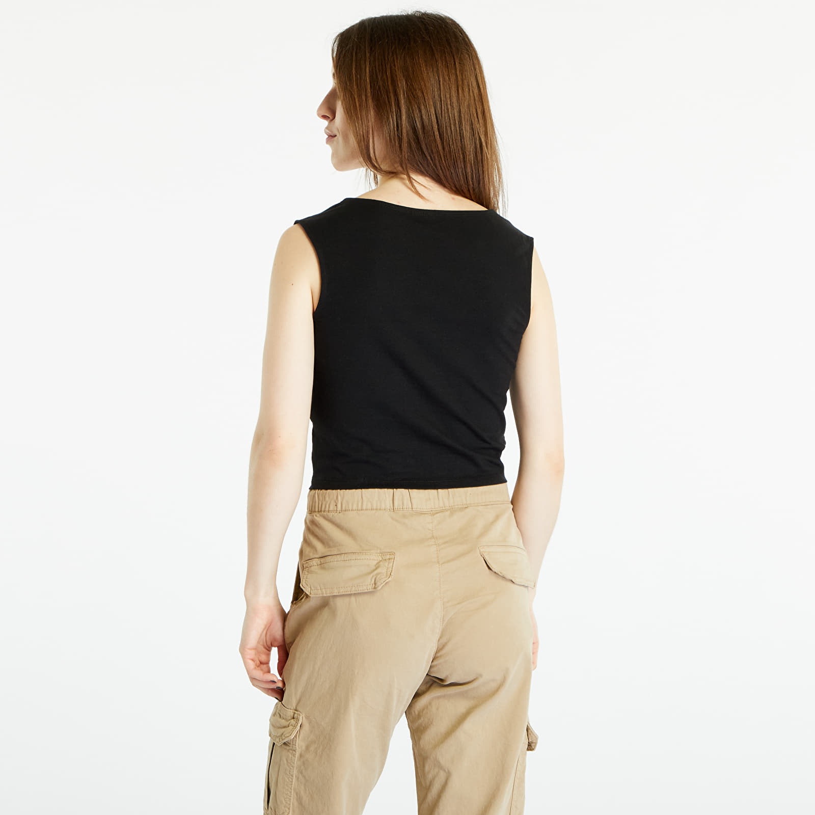 Topy Urban Classics Ladies Short Corsage Top Black