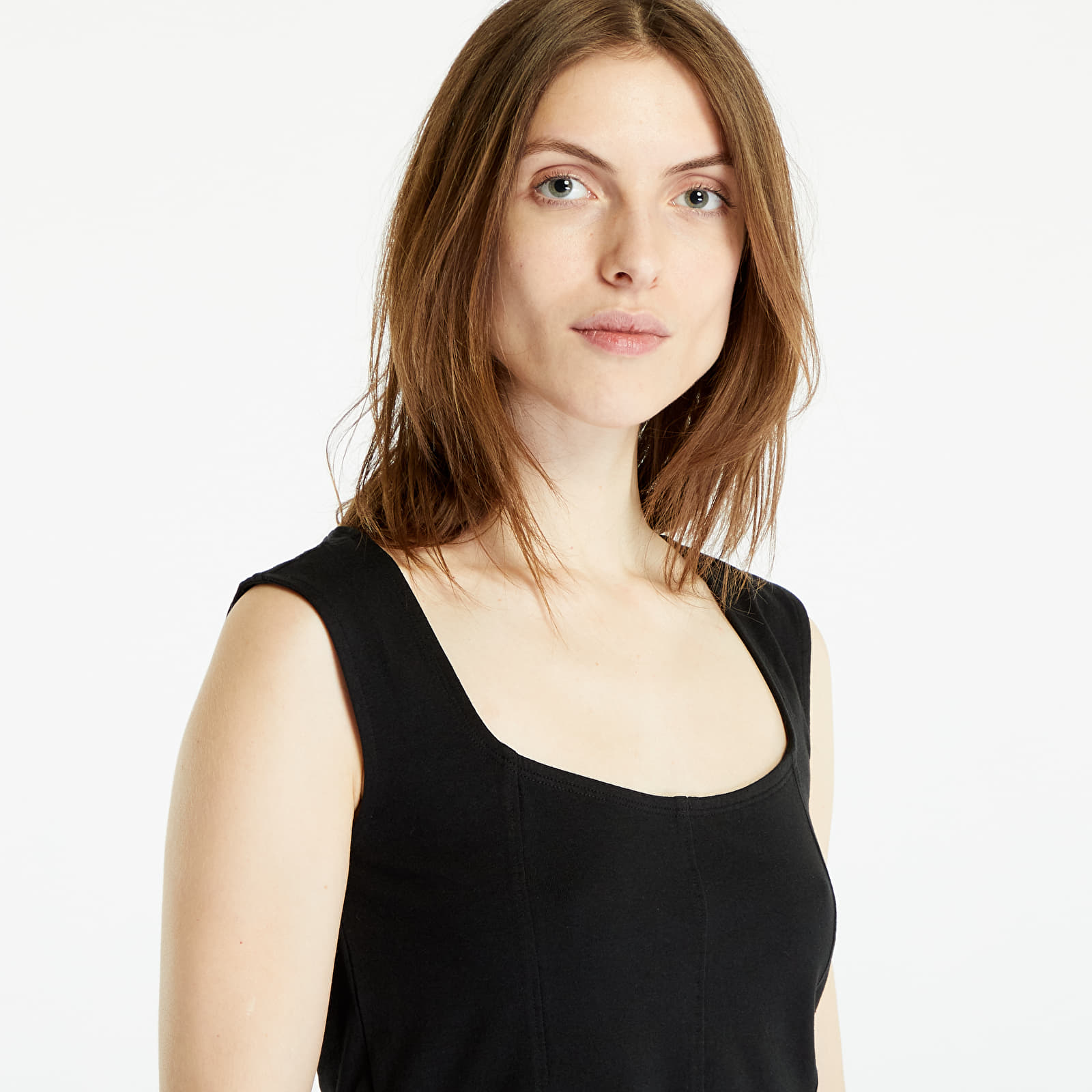 Topy Urban Classics Ladies Short Corsage Top Black