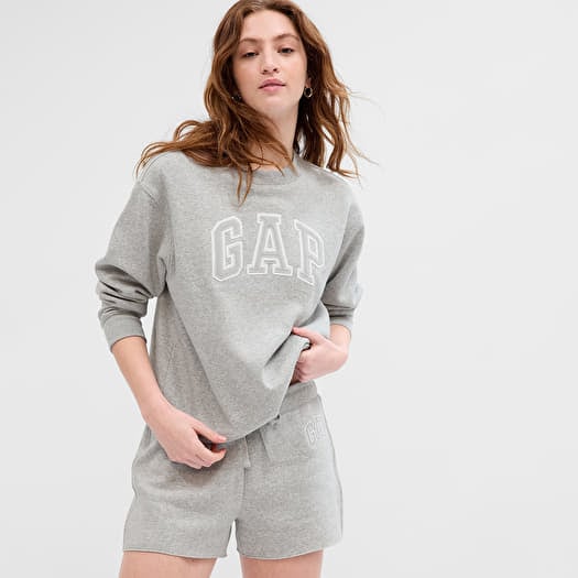 GAP Logo Crew Light Heather Grey