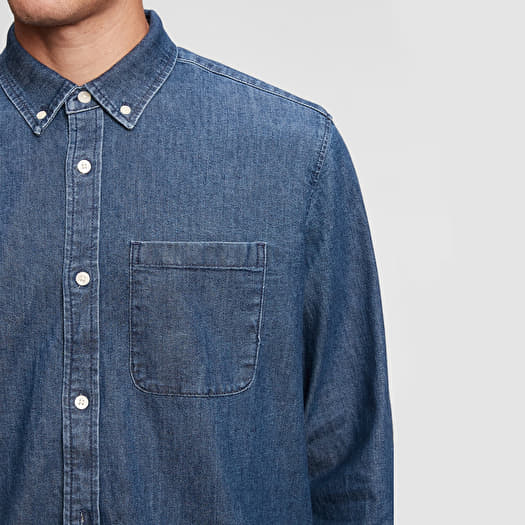 Hombre Levis Camisa Gap Denim Pocket Para Hombre Azul Indigo