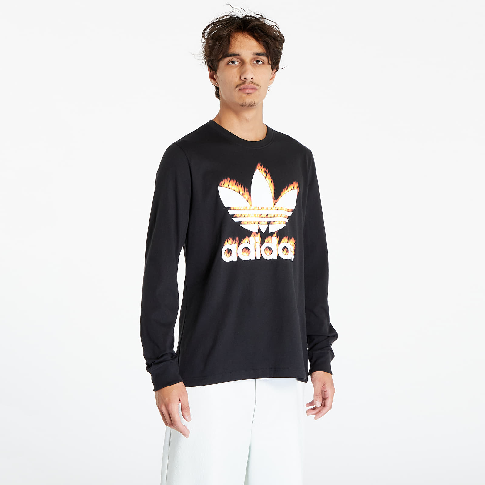 Adidas trefoil long sleeve t shirt on sale