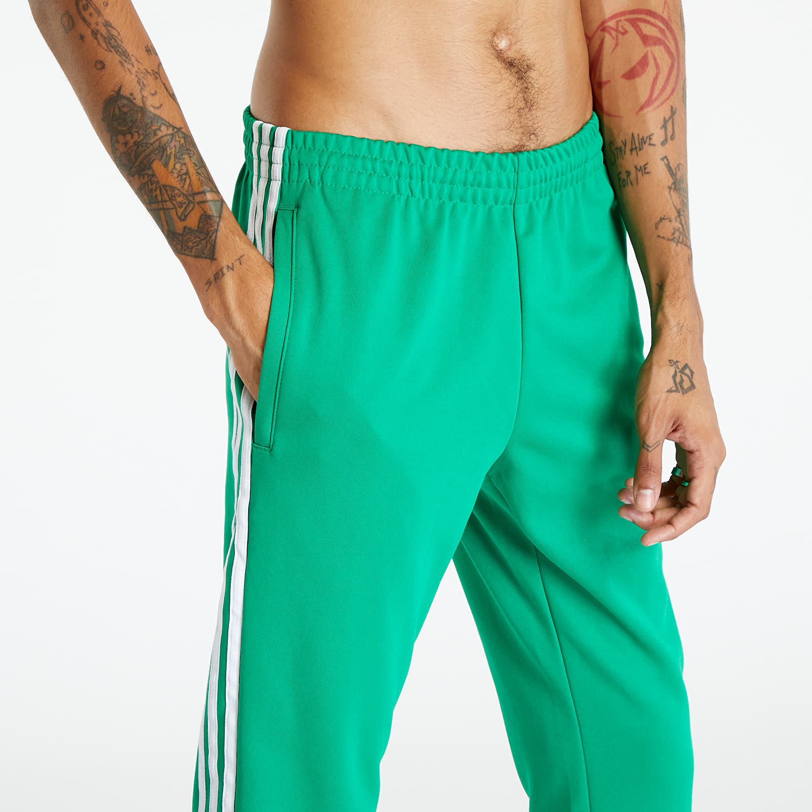 Pantalon de survetement adidas Originals Adicolor Classics Sst Track Pant Green White Queens