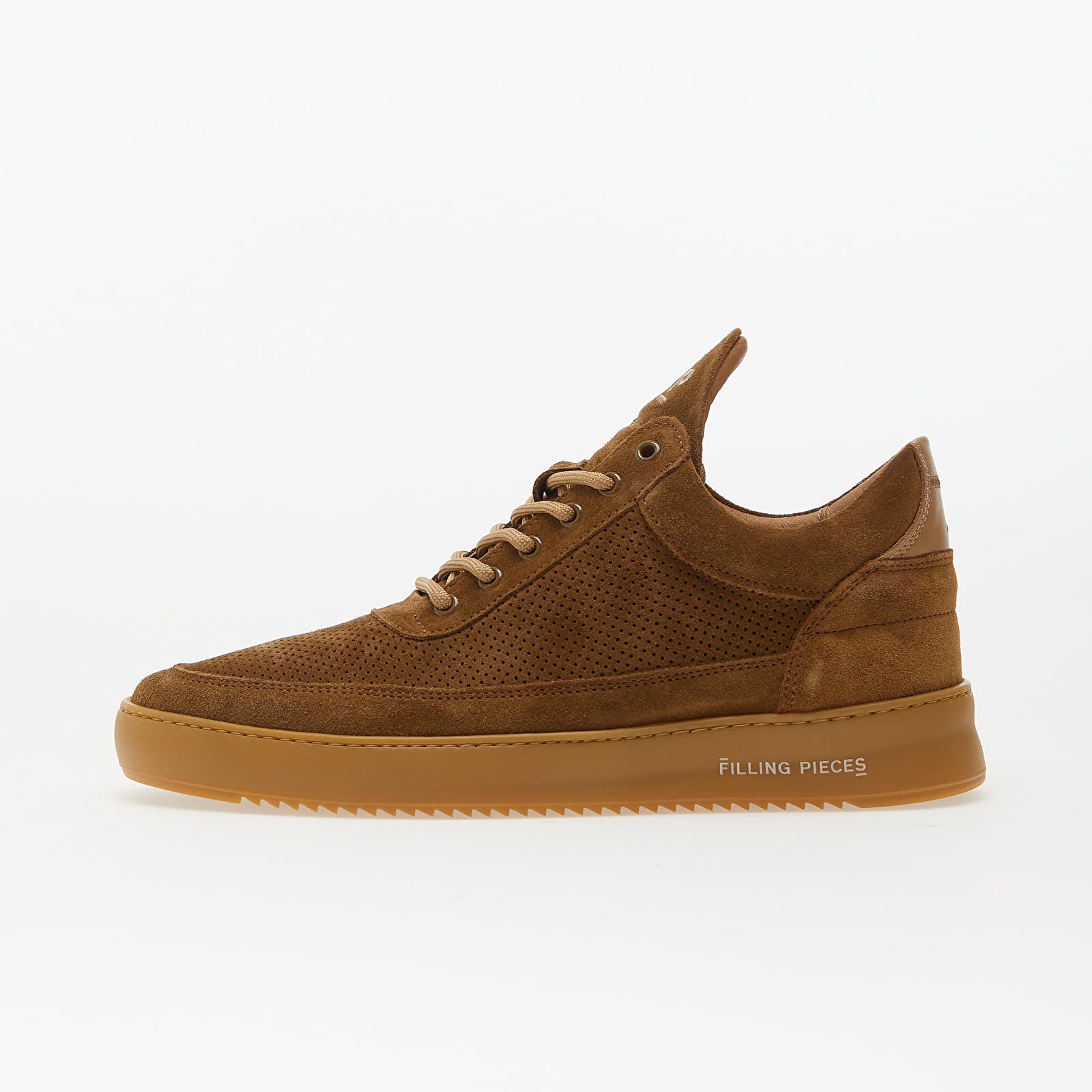 Pánské tenisky a boty Filling Pieces Low Top Perforated Suede Brown