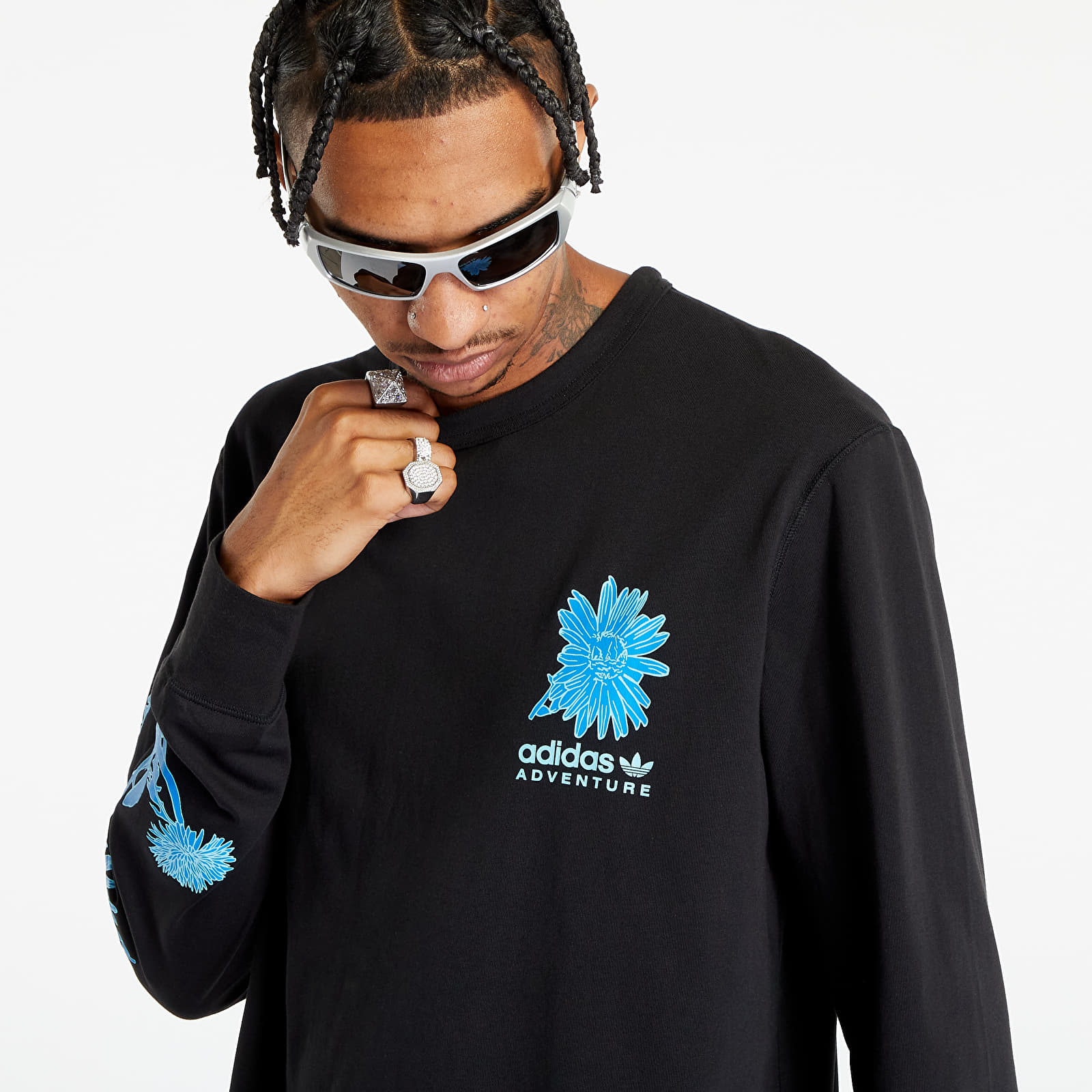 T-shirts  adidas Originals Adventure Floral Longsleeve Tee Black