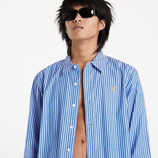 Shirts Daily Paper Mambo Ls Shirt Blue White Stripe Queens