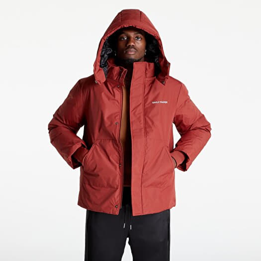 Jackets Daily Paper Nuraz Puffer Jacket Fiery Brick Red Queens