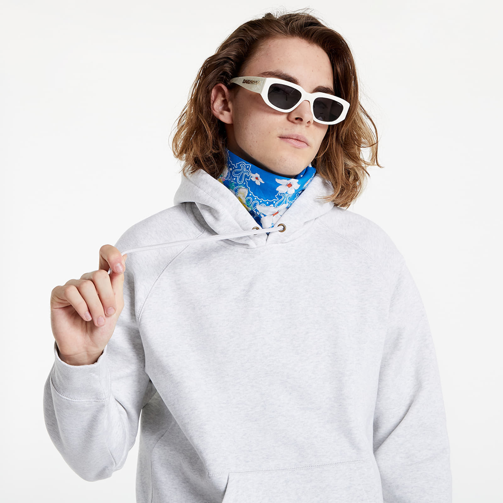 Dukserice Carhartt WIP Hooded Chase Sweat Ash Heather/ Gold 