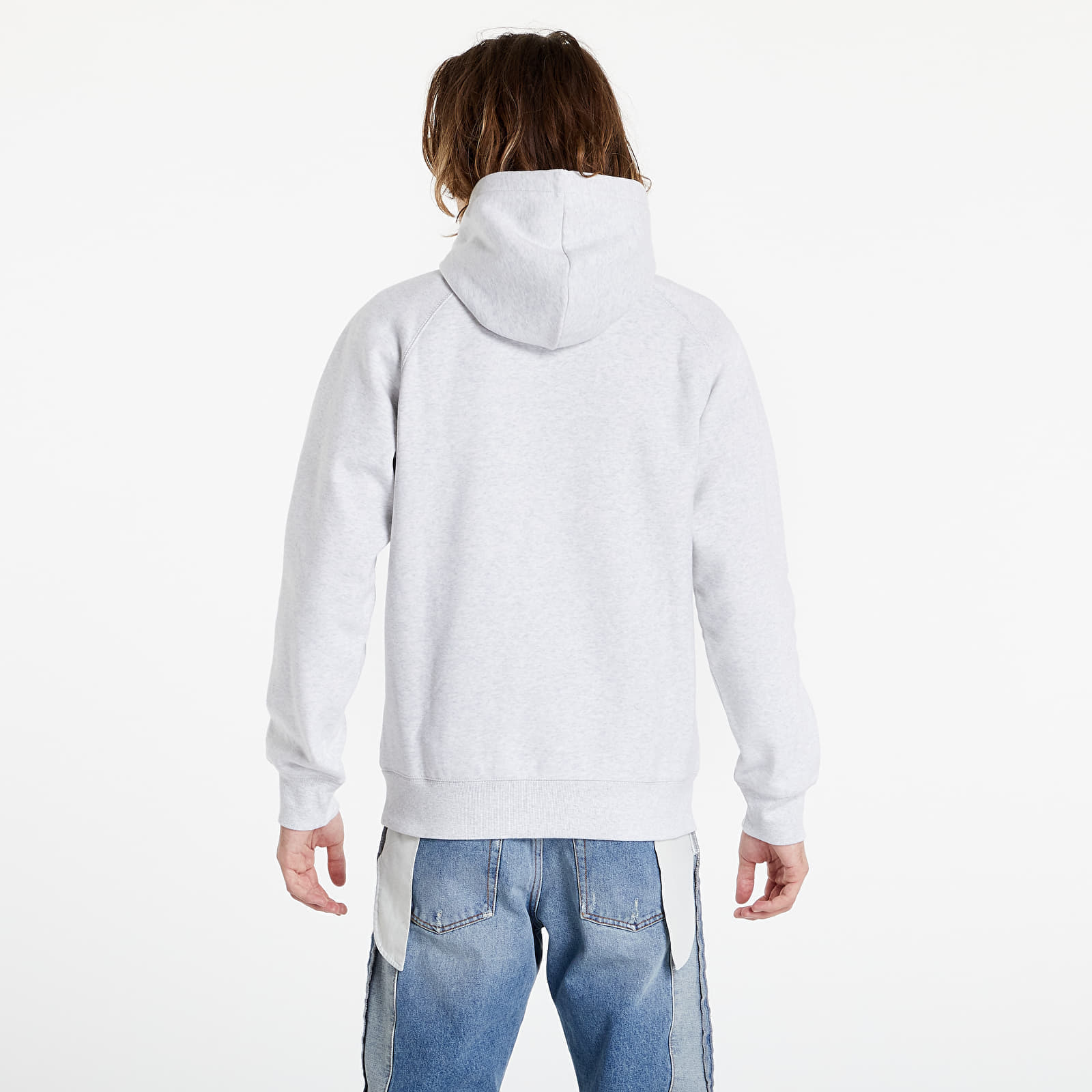Dukserice Carhartt WIP Hooded Chase Sweat Ash Heather/ Gold 