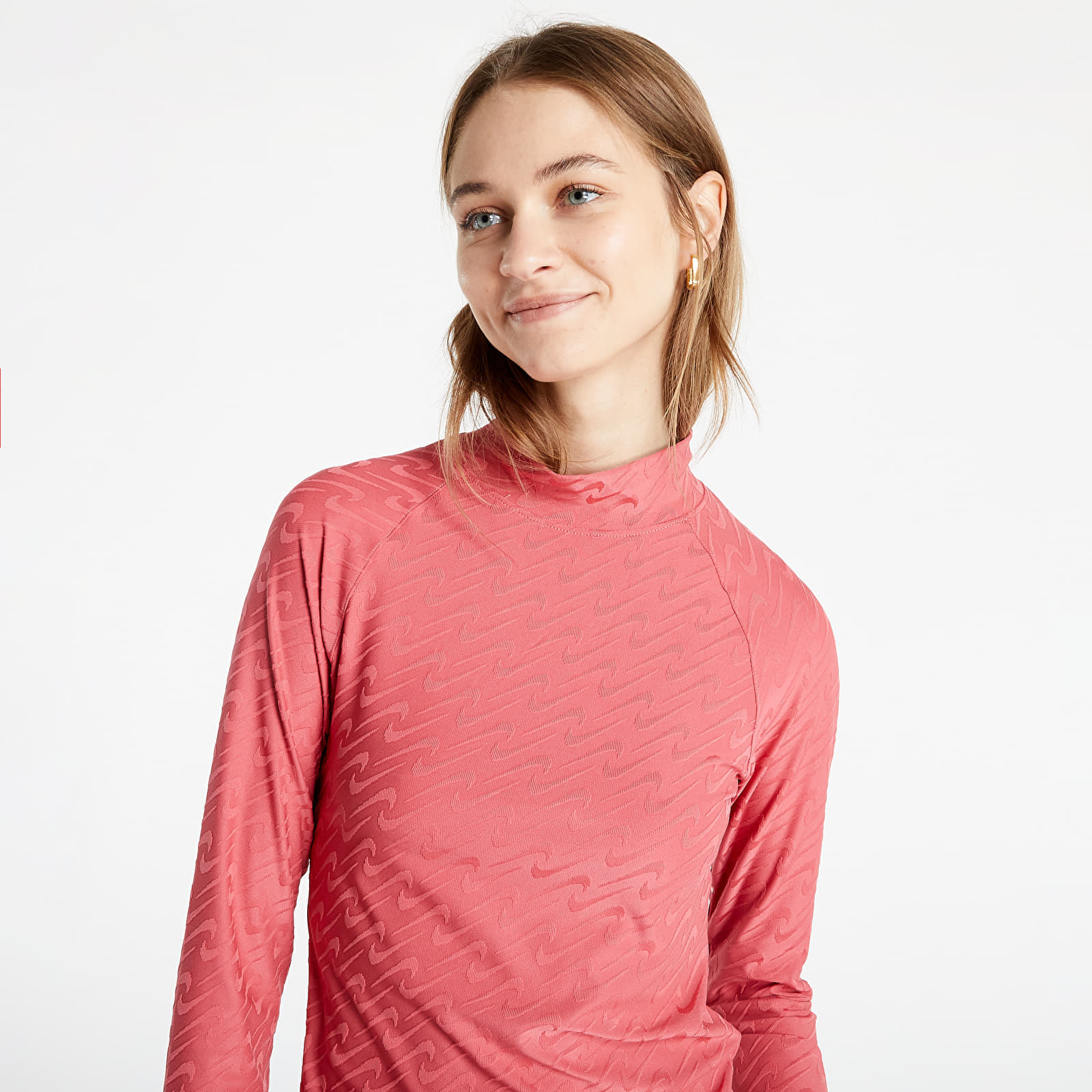 T-shirts Nike Sportswear Icon Clash Mock Long Sleeve Top Red