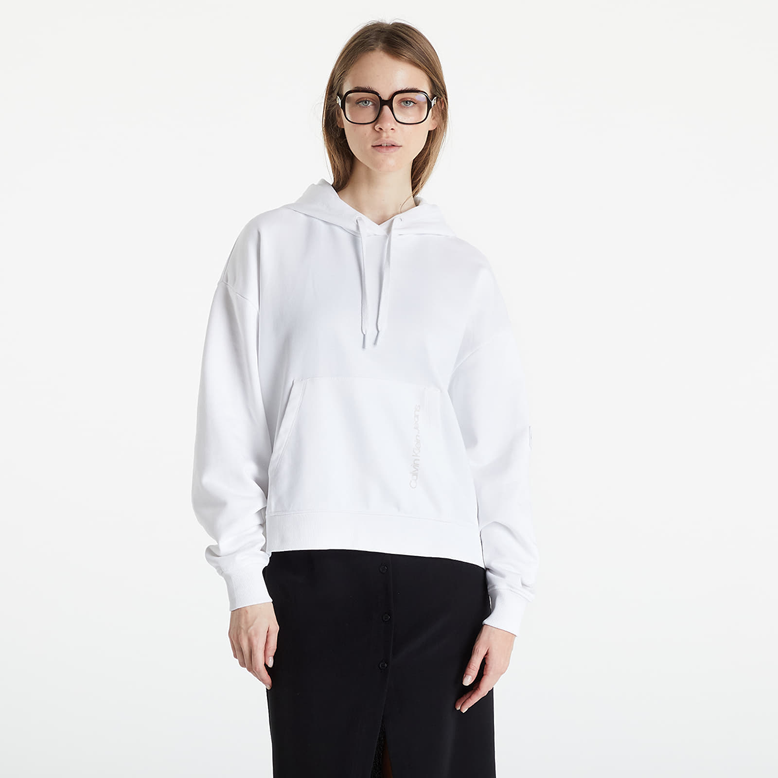 Womens white best sale calvin klein hoodie