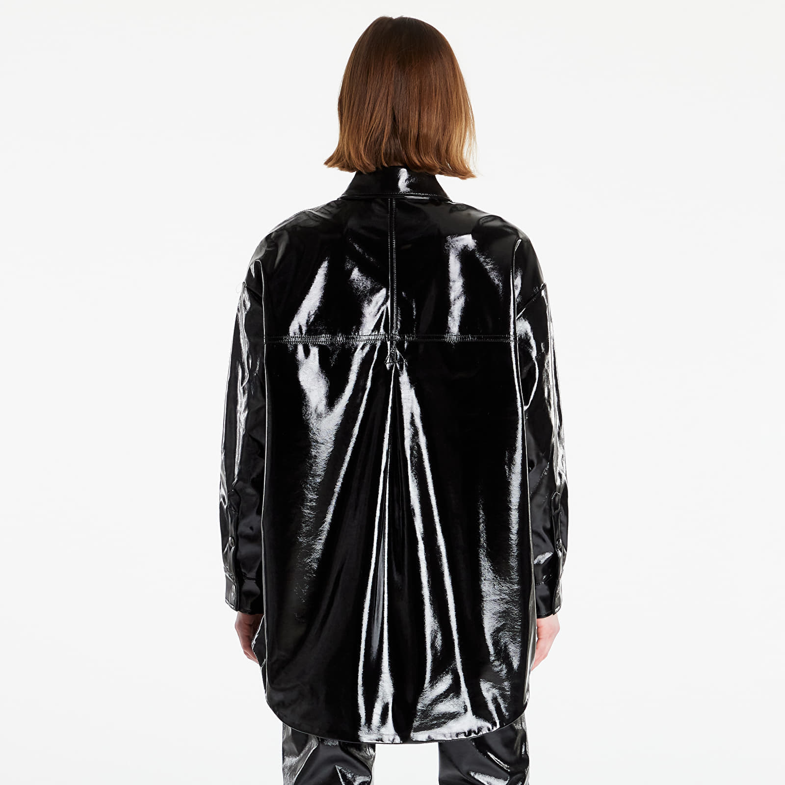 Cămăși CALVIN KLEIN JEANS Lacquer Oversized Overshirt Ck Black