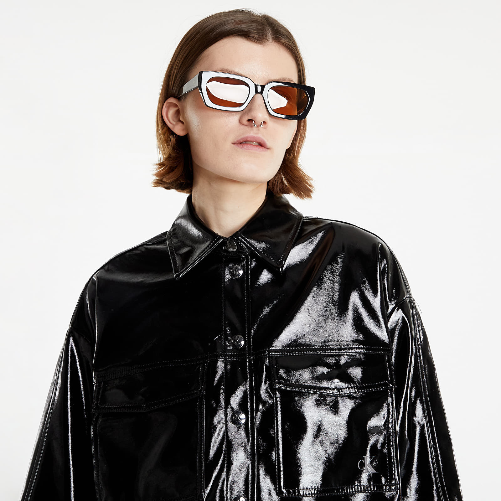Cămăși CALVIN KLEIN JEANS Lacquer Oversized Overshirt Ck Black