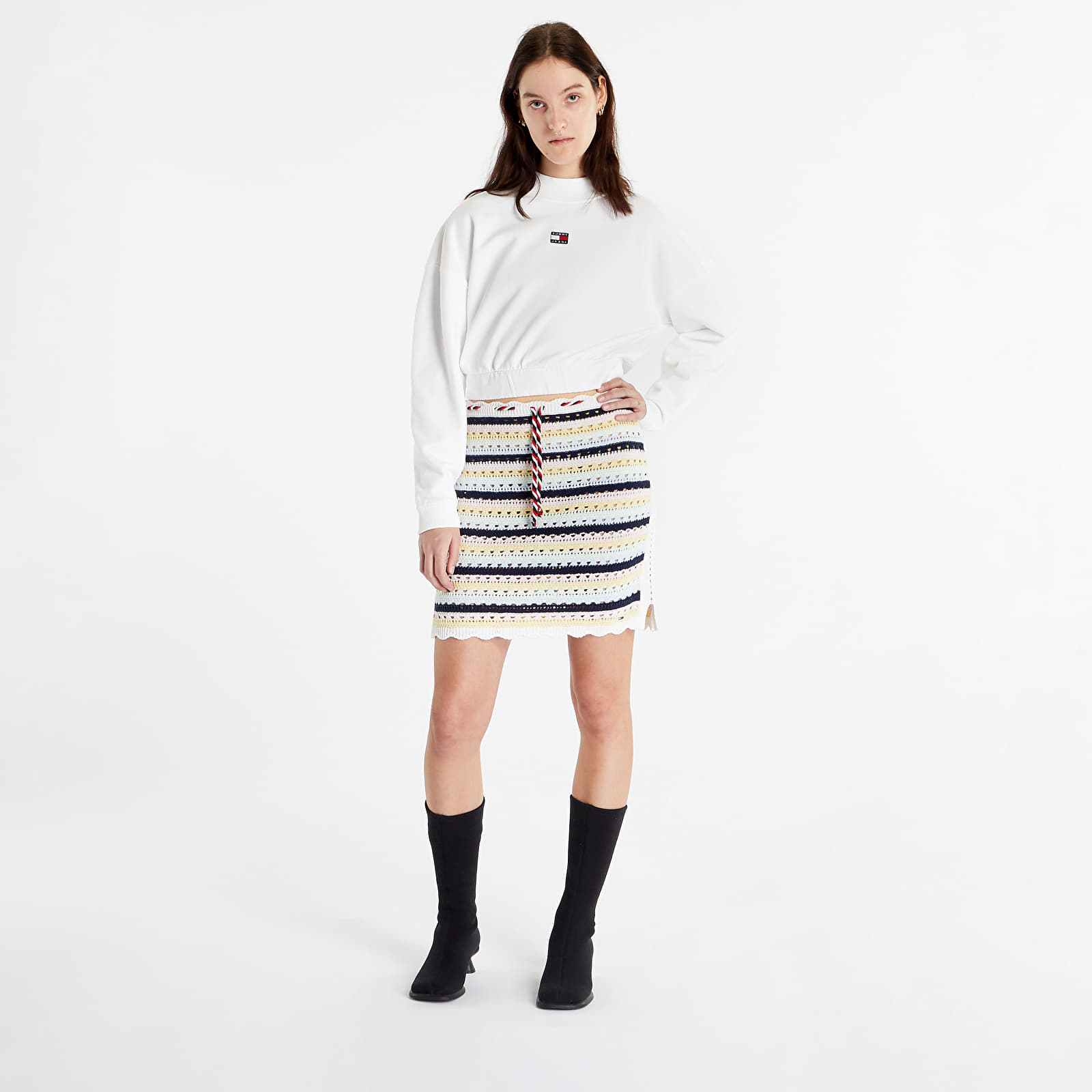 Krila TOMMY JEANS Summer Crochet Skirt Lemon Zest/ Multi