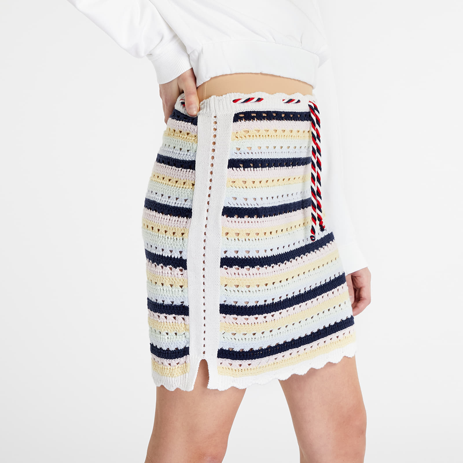 Krila TOMMY JEANS Summer Crochet Skirt Lemon Zest/ Multi