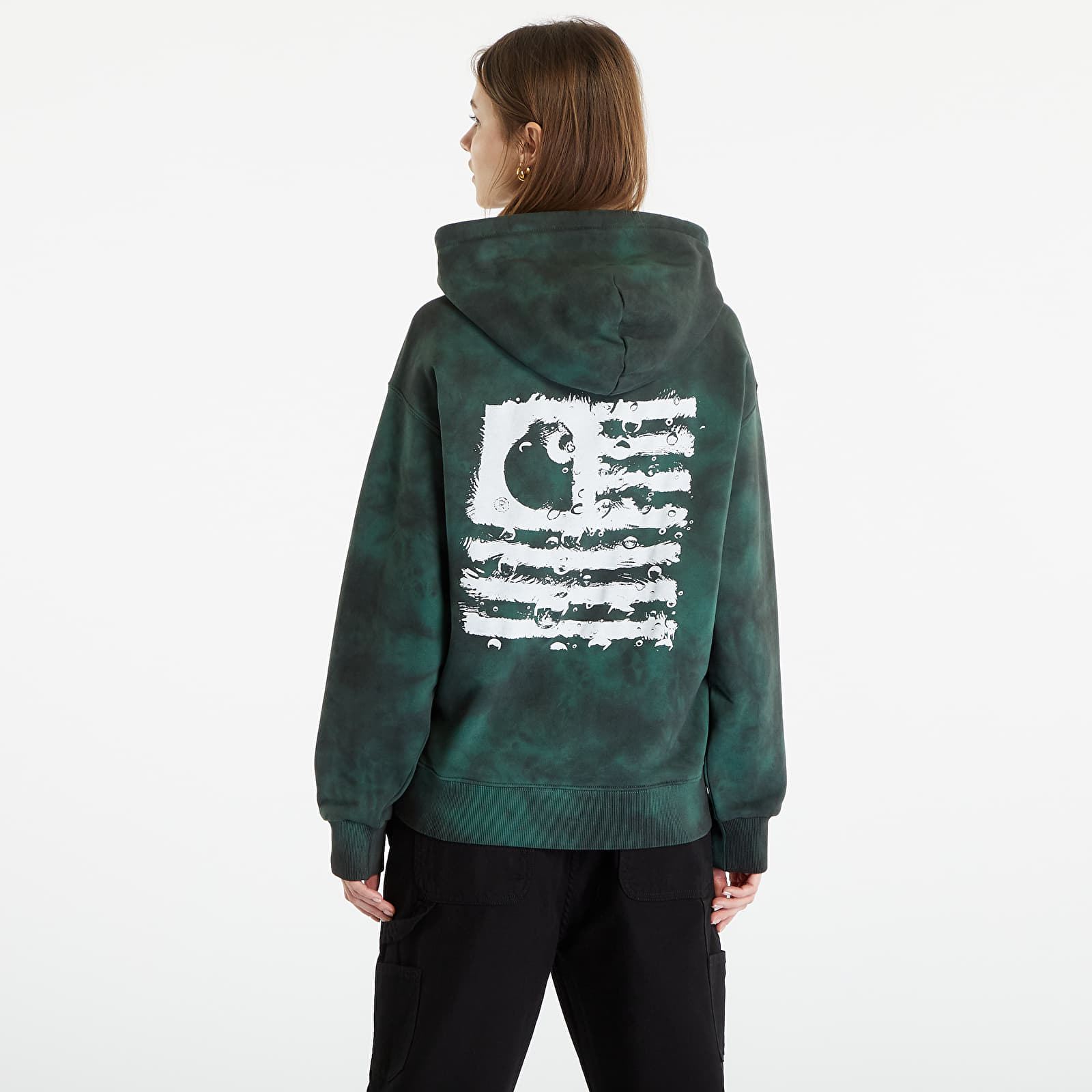 Mikiny Carhartt WIP Chromo Sweat Hoodie Treehouse Chromo/ White