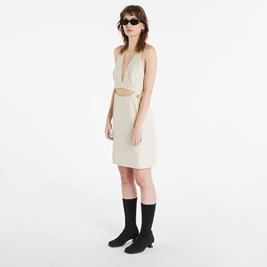 Kleid CALVIN KLEIN JEANS Open Back Utility Dress Beige