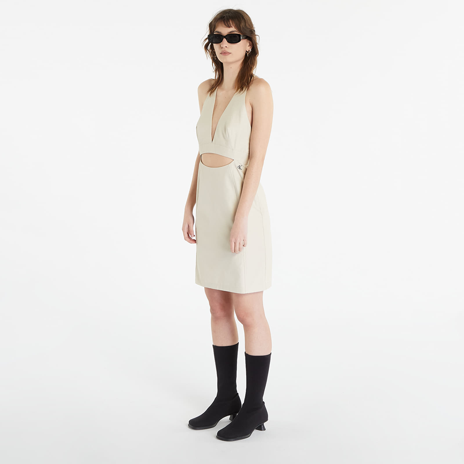 Dresses CALVIN KLEIN JEANS Open Back Utility Dress Beige