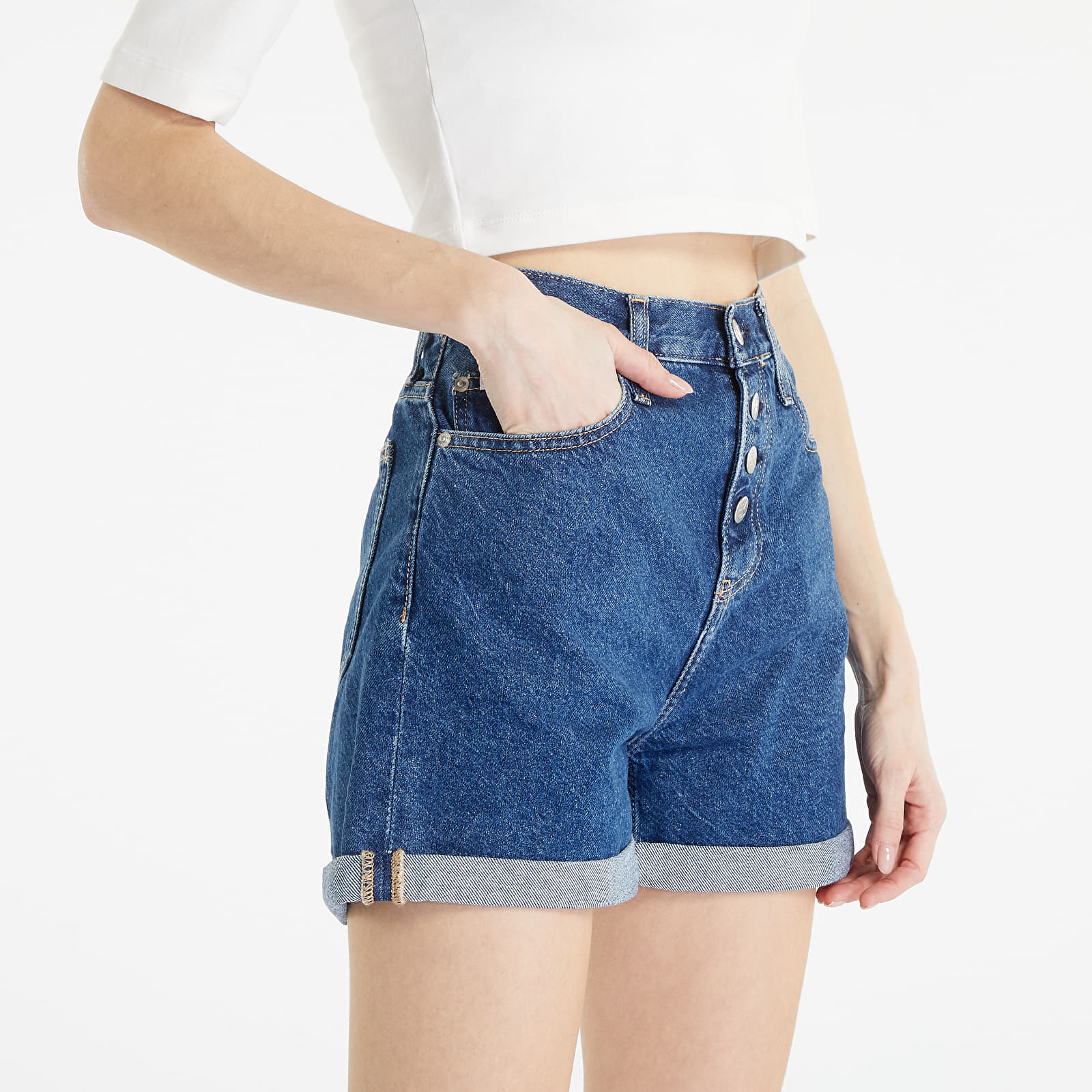 Shorts CALVIN KLEIN JEANS Mom Shorts Blue