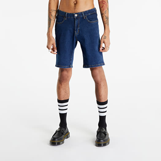 Džínsy Urban Classics Relaxed Fit Jeans Shorts mid Indigo Washed