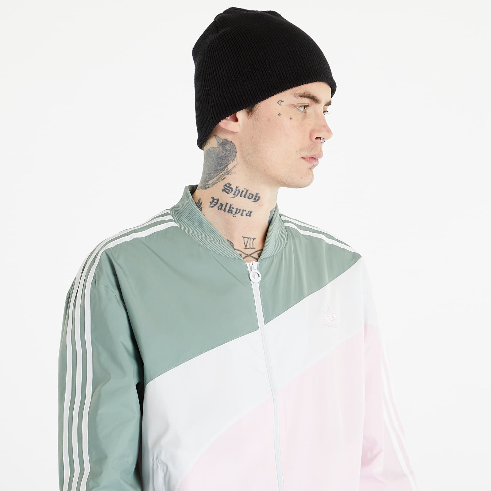Windjacke adidas Originals Swirl Woven Track Jacket Silver Green Clear Pink Queens