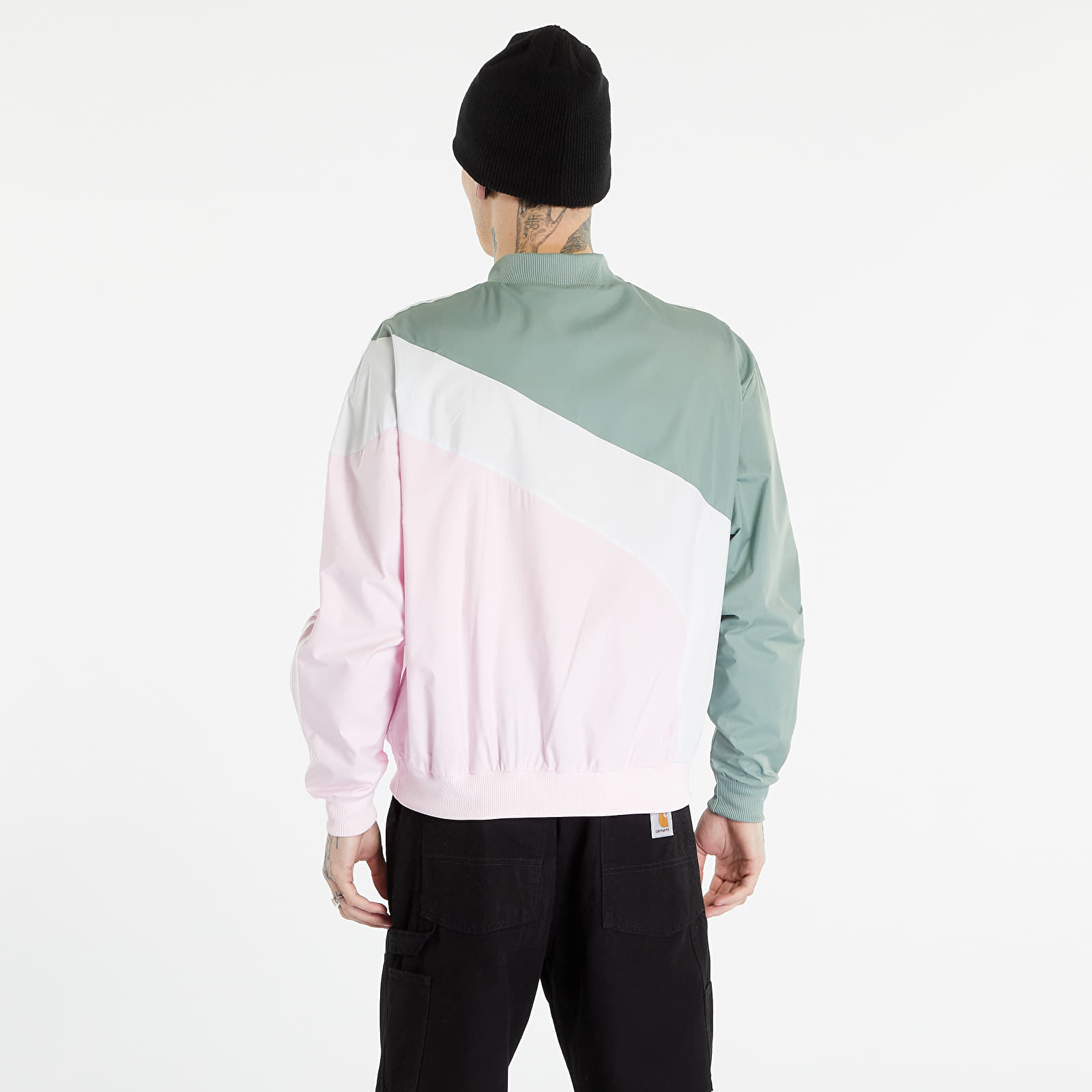 Dzsekik adidas Originals Swirl Woven Track Jacket Silver Green/ Clear Pink