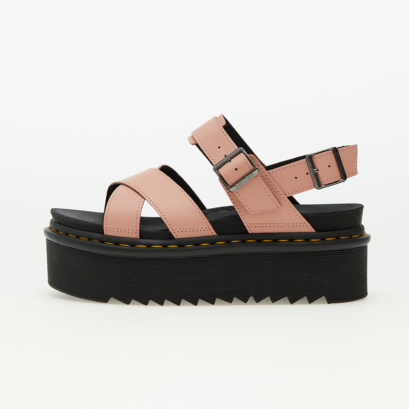 Women s sneakers and shoes Dr. Martens Voss II Quad Cross Strap Sandal Peach Beige Athena Queens