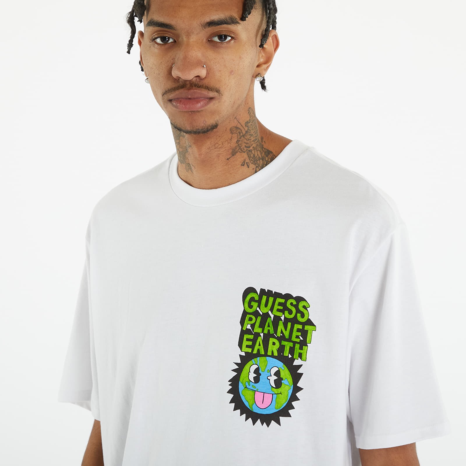 T-shirts GUESS Go Earth Day Planet Tee Pure White