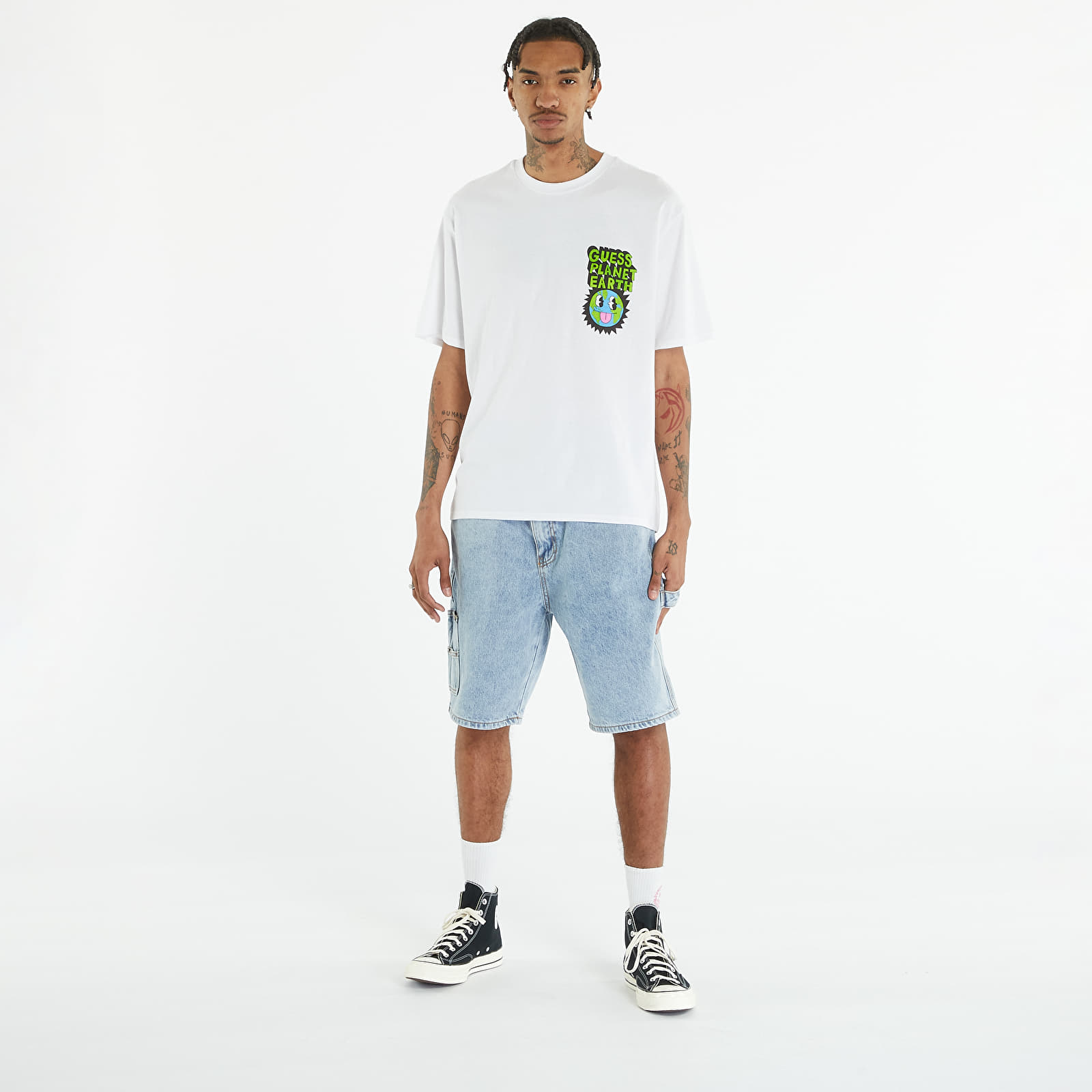 T-shirts GUESS Go Earth Day Planet Tee Pure White